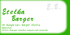 etelka barger business card